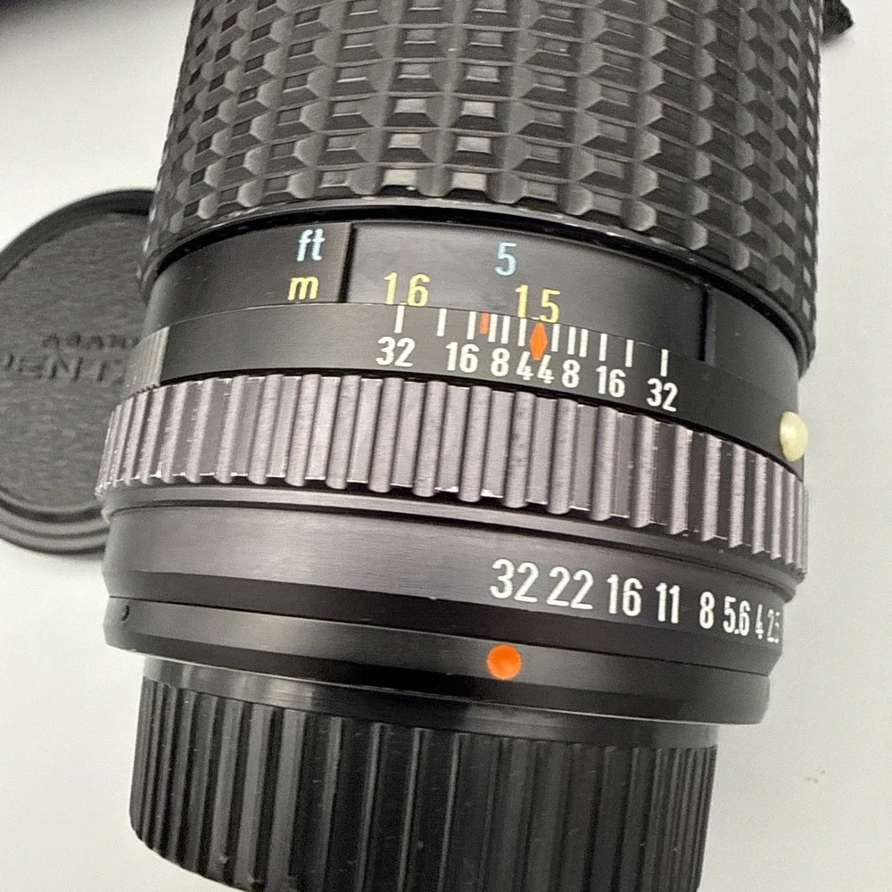 Pentax SMC 135mm  Telephoto Camera Lens W/Caps ,58mm Asahi & Pentax Travel Case